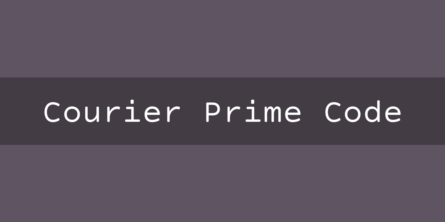 폰트 Courier Prime Code